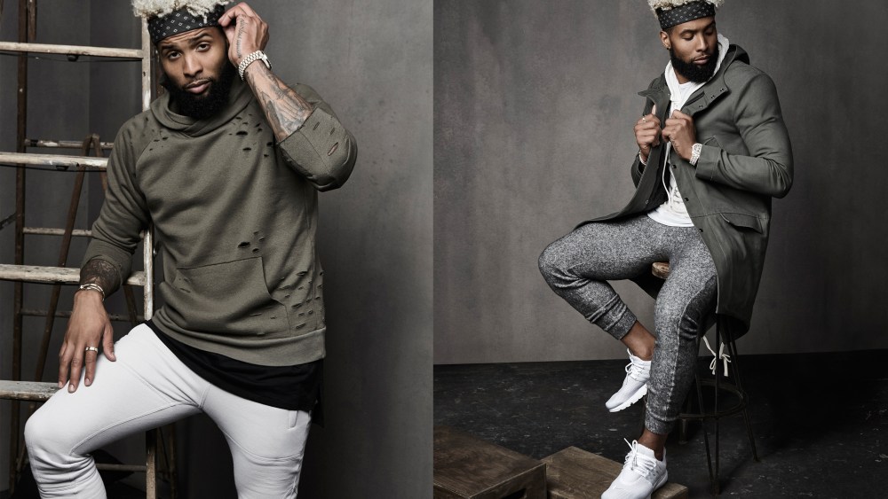 Odell Beckham Jr. models looks from 13 x twenty, his capsule collection for Bloomingdales.
