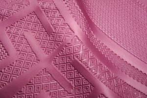 Double-knitted polyester embossed with motifs by Luxury Jersey Blossom Première Vision