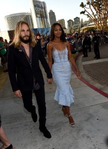 Star Trek Beyond Premiere Red Carpet Marco Perego and Zoe Saldana