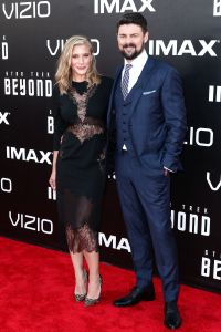 Star Trek Beyond Premiere Red Carpet Katee Sackhoff and Karl Urban