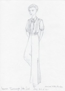 A sketch for the character of Laura, played by Natalie Portman