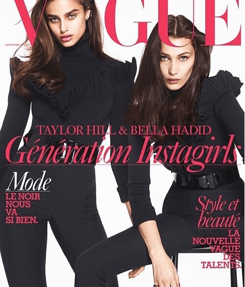 Bella Hadid on the cover of French Vogue