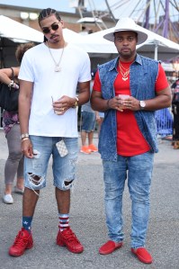Street style at the Bacardi x The Dean Collection: No Commission art and music show.