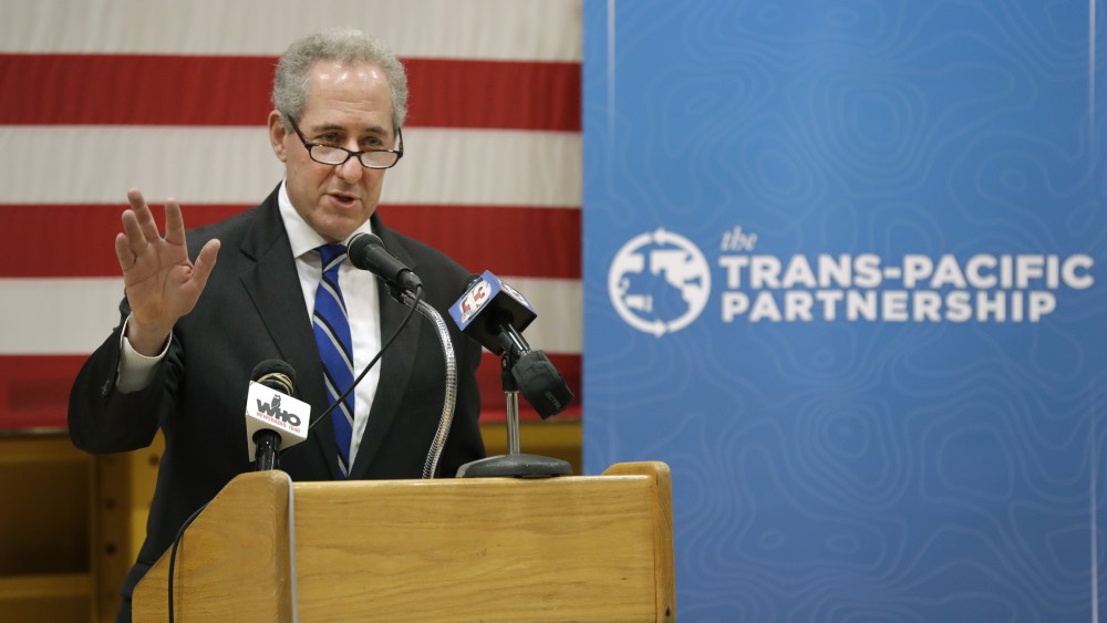 Michael Froman at the governors meeting in Des Moines.