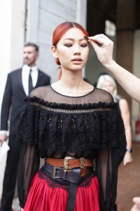 Backstage at Alberta Ferretti Spring 2017
