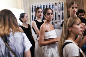 Backstage at Alberta Ferretti Spring 2017