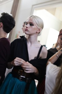 Backstage at Alberta Ferretti Spring 2017