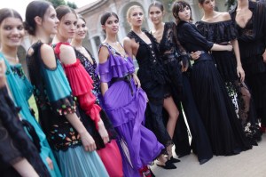Backstage at Alberta Ferretti Spring 2017