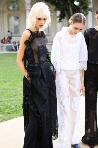 Backstage at Alberta Ferretti Spring 2017