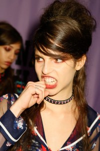 Backstage at Anna Sui RTW Spring 2017