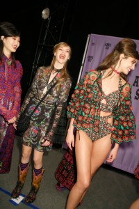 Backstage at Anna Sui RTW Spring 2017