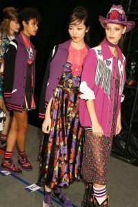 Backstage at Anna Sui RTW Spring 2017