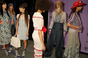 Backstage at Anna Sui RTW Spring 2017