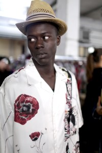 Backstage at Antonio Marras Spring 2017