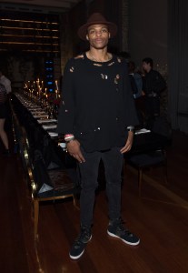 Russell Westbrook at the Barneys Unravel Dinner