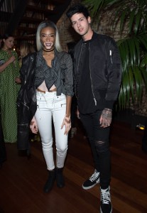 Winnie Harlow and Travis Mills at the Barneys Unravel Dinner