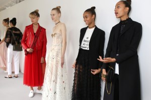 Backstage at Dior RTW Spring 2017