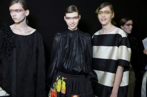 Backstage at Dries Van Noten RTW Spring 2017