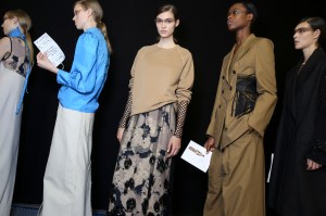 Backstage at Dries Van Noten RTW Spring 2017