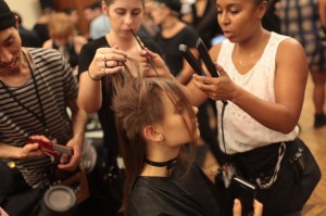 Backstage at Off-White RTW Spring 2017