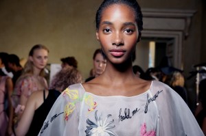 Backstage at Blumarine Spring 2017