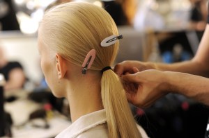 Backstage at Boss RTW Spring 2017