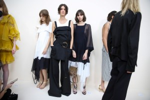 Backstage at Chloé RTW Spring 2017