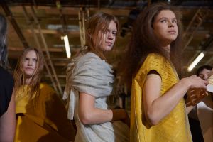 Backstage at Rick Owens RTW Spring 2017