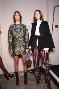 Backstage at Burberry September 2016