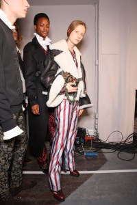 Backstage at Burberry September 2016