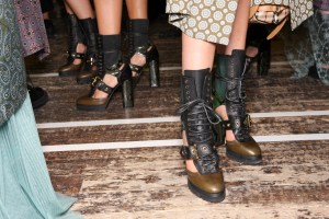 Backstage at Burberry September 2016