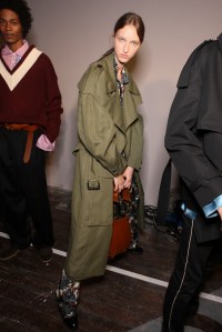 Backstage at Burberry September 2016