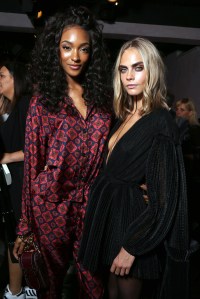 Jourdan Dunn and Cara Delevingne burberry show front row