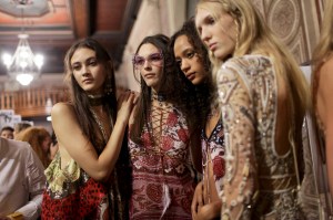 Backstage at Roberto Cavalli Spring 2017