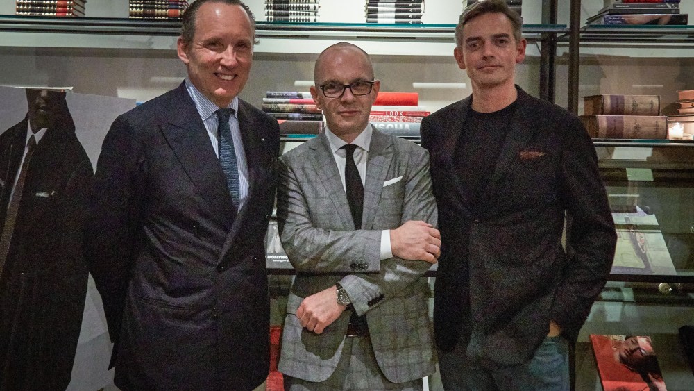 Ermenegildo Zegna, Simon Collins and Toby Bateman at the Core: Club