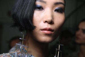 Backstage at Giorgio Armani Spring 2017