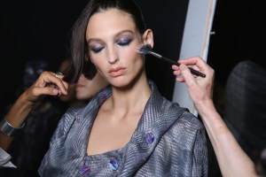 Backstage at Giorgio Armani Spring 2017