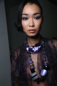 Backstage at Giorgio Armani Spring 2017