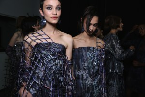 Backstage at Giorgio Armani Spring 2017