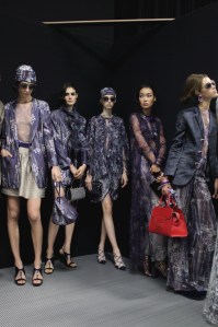 Backstage at Giorgio Armani Spring 2017