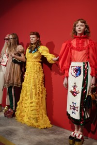 Backstage at Gucci Spring 2017