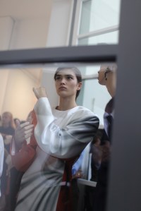 Backstage at Jil Sander Spring 2017
