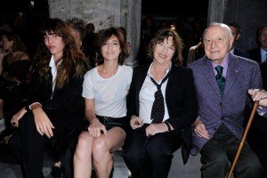 Lou Doillon, Charlotte Gainsbourg, Jane Birkin and Pierre Bergé