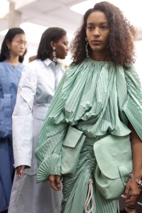Backstage at Marni Spring 2017