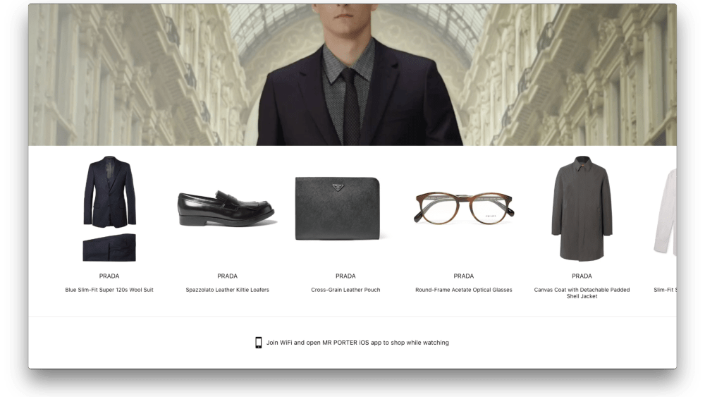 Mr Porter app Apple TV