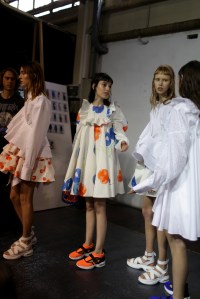 Backstage at MSGM Spring 2017