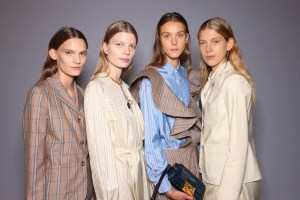 Backstage at Mulberry RTW Spring 2017