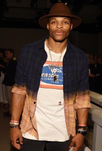 Russell Westbrook front row at Prabal Gurung RTW Spring 2017