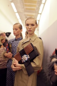 Backstage at Prada Spring 2017