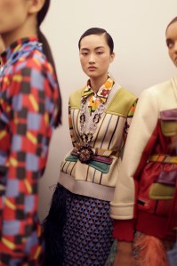 Backstage at Prada Spring 2017